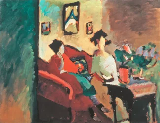 Interieur (met Gabriele Münter en Marianne von Werefkin)